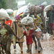 Refugees fleeing the Liberian war
